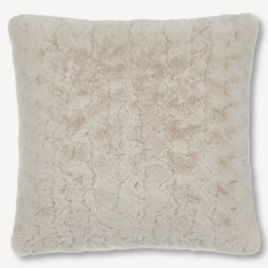 Ivory faux fur throw pillow best sale