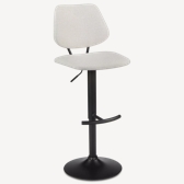 Fabric and Metal Adjustable Counter Stool Bouclair